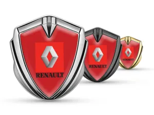 Renault Metallico Emblema Badge Ispirato Corse Lucido